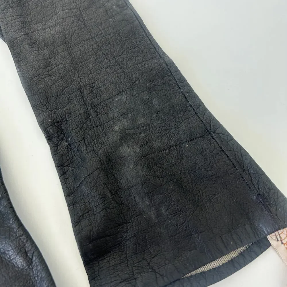 VTG Hudson's Black Silk Lined Long Gloves